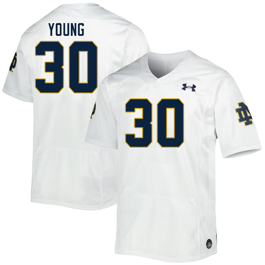 Men #30 Bryce Young Notre Dame Fighting Irish College Football Jerseys Stitched-White